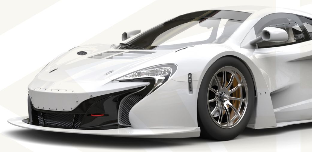 A white McLaren supercar