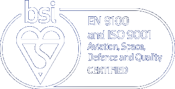 BSI EN 9100 and ISO 9001 Aviation, Space, Defence and Quality certified, FM55045