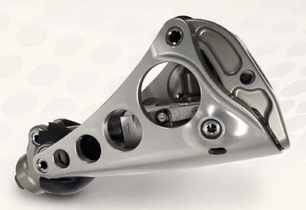 A polished titanium prosthetic component